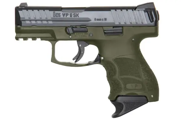 HK VP9SK 9mm OD Green Striker-Fired Pistol with Night Sights and 3