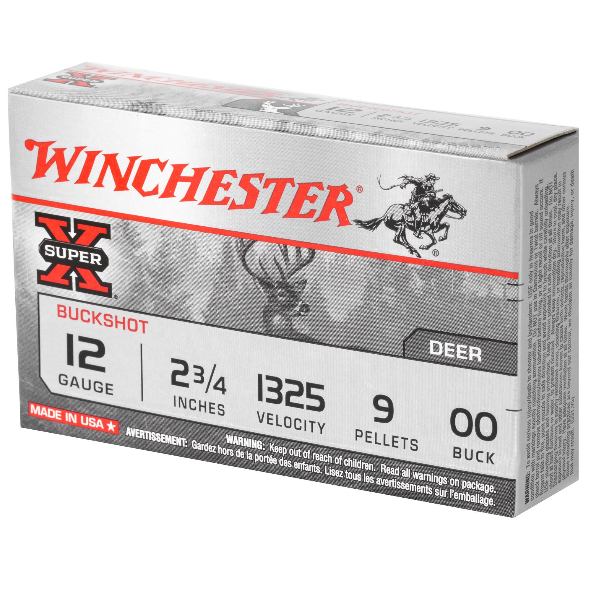 Winchester Military Grade 12 Gauge 2.75" 00 Buckshot 5rd Box