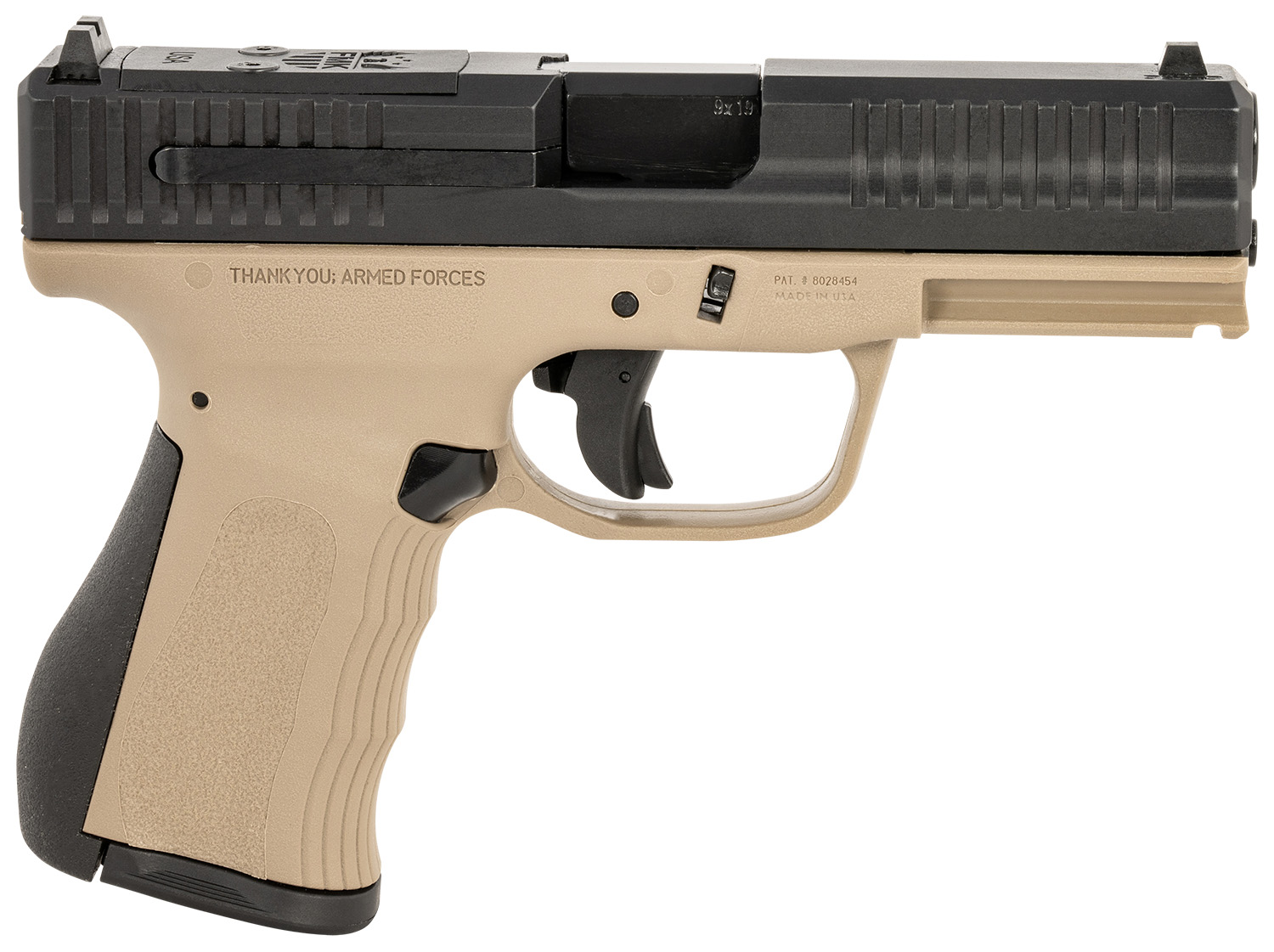 FMK Mach 9 G3 9mm - 4 inch - FDE - Optic Ready