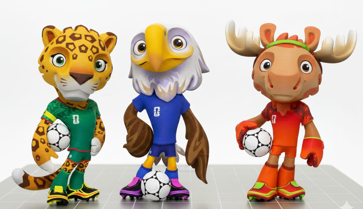 🗺️ FIFA World Cup 2026 Official Mascots 3D Print Pack・ STL File for 3D