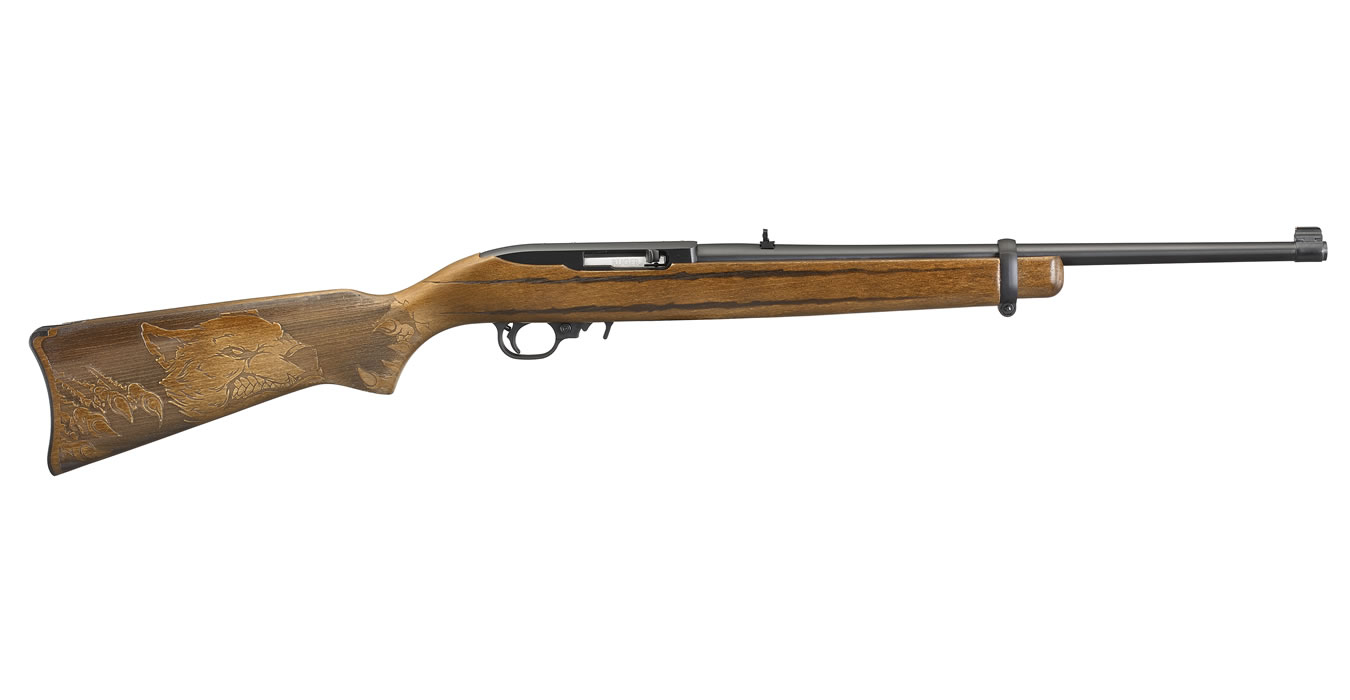 10/22 22LR Rimfire Rifle with Engraved Wolf Stock (Talo Exclusive)
