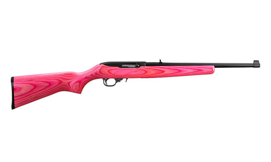 10/22 Compact 22 LR Rimfire Rifle with Pink Laminate Stock