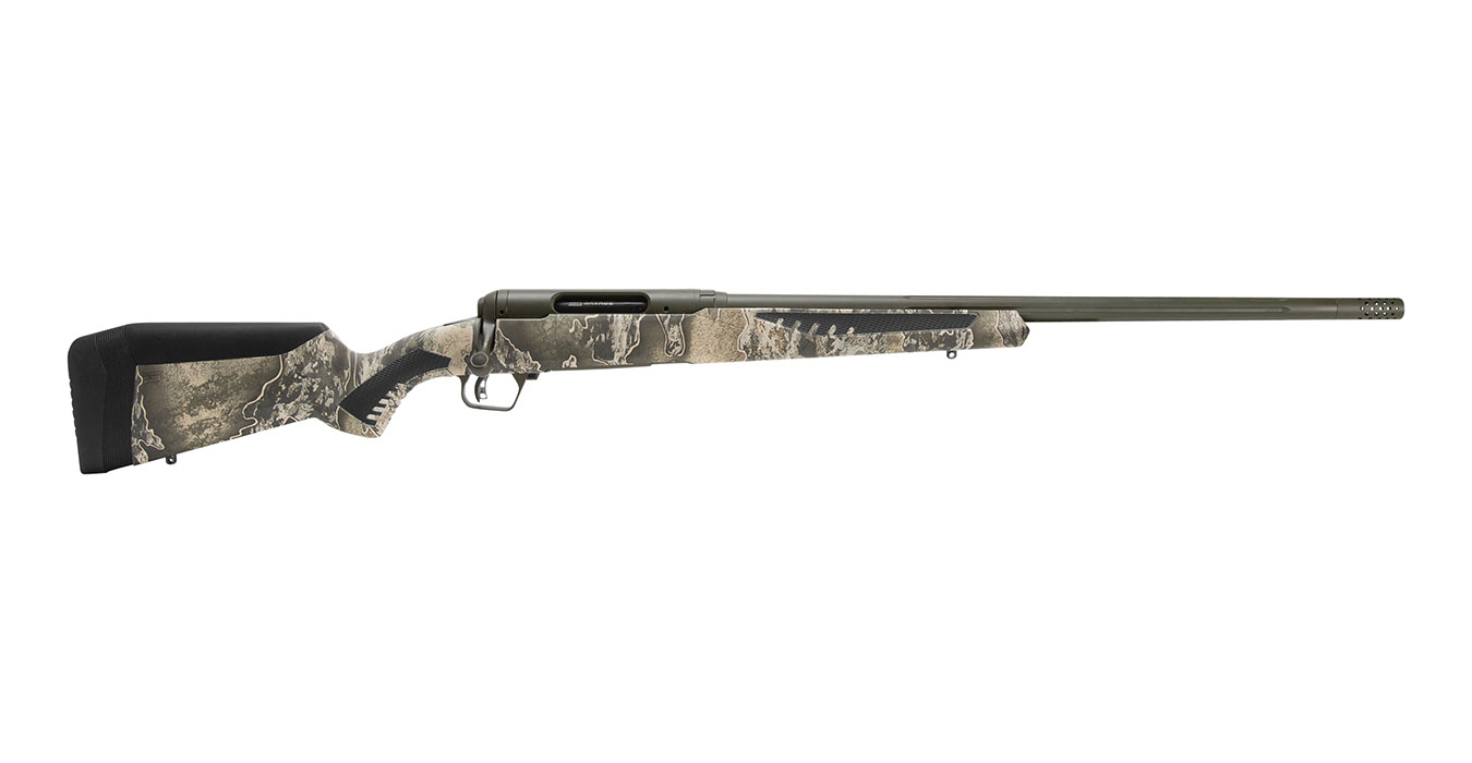 110 Timberline 300 Win Mag Bolt Action Rifle with 24 Inch Barrel and Realtree Excape Camo Stock