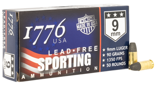 1776 USA Sporting 9mm, 90gr, Lead Free Ball, 50rd Box
