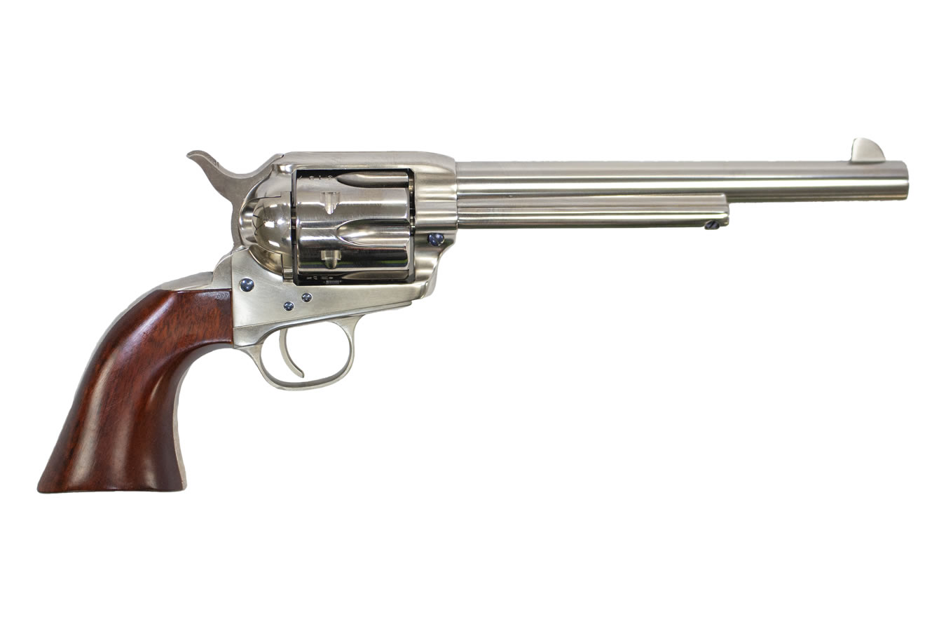 1873 Cattleman 45 Colt Revolver Polished Nickel Finish and 7.5 Inch Barrel