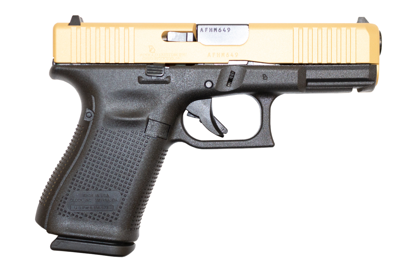 19 Gen5 9mm Pistol with Cerakote Gold Slide