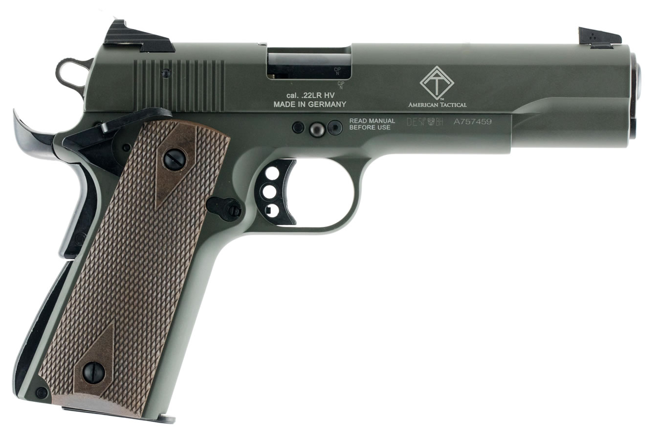1911-22 22LR OD Green Rimfire Pistol with Threaded Barrel