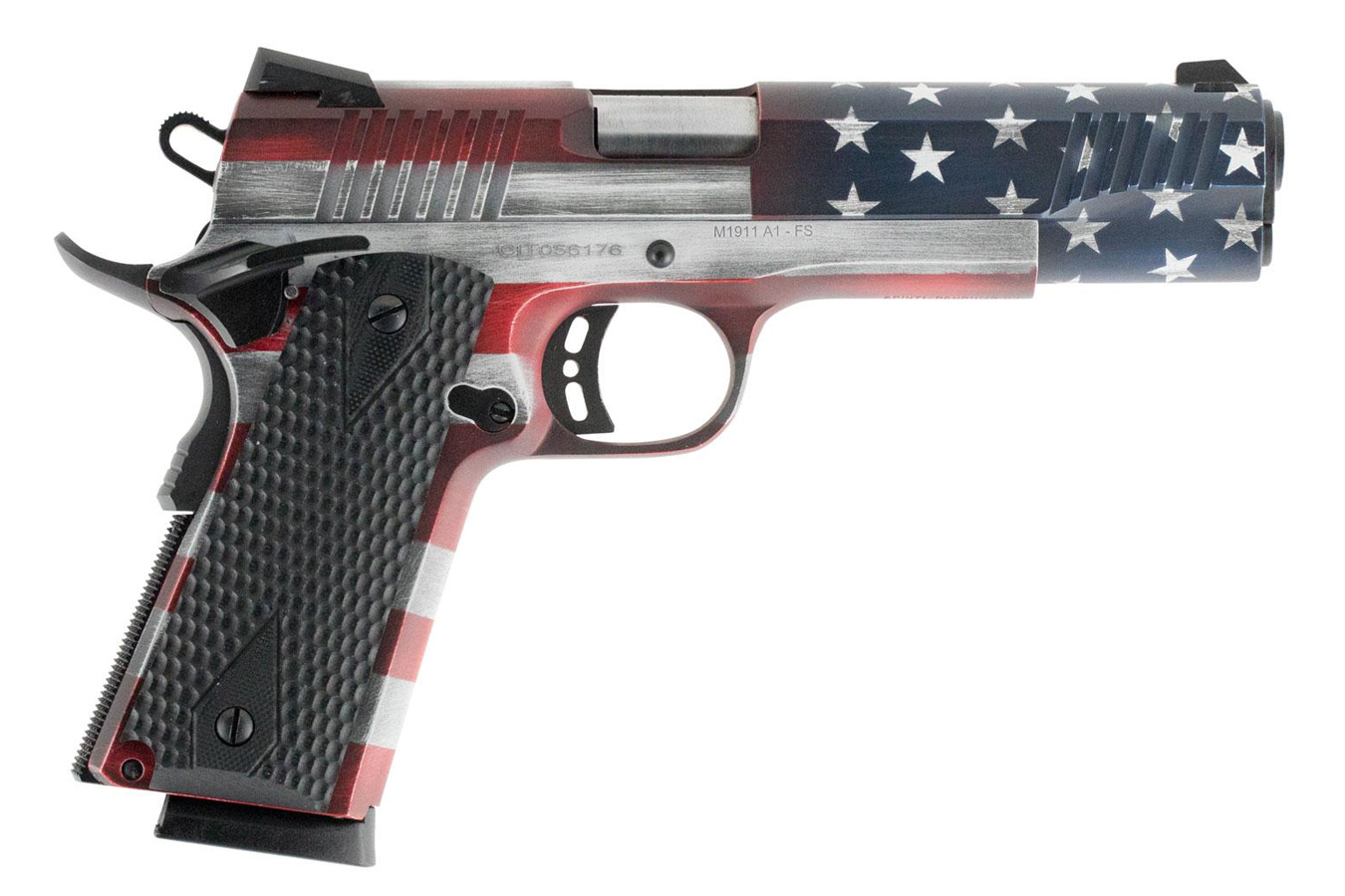 1911 A1 Government 45 ACP Full-Size Pistol with American Flag Cerakote Finish