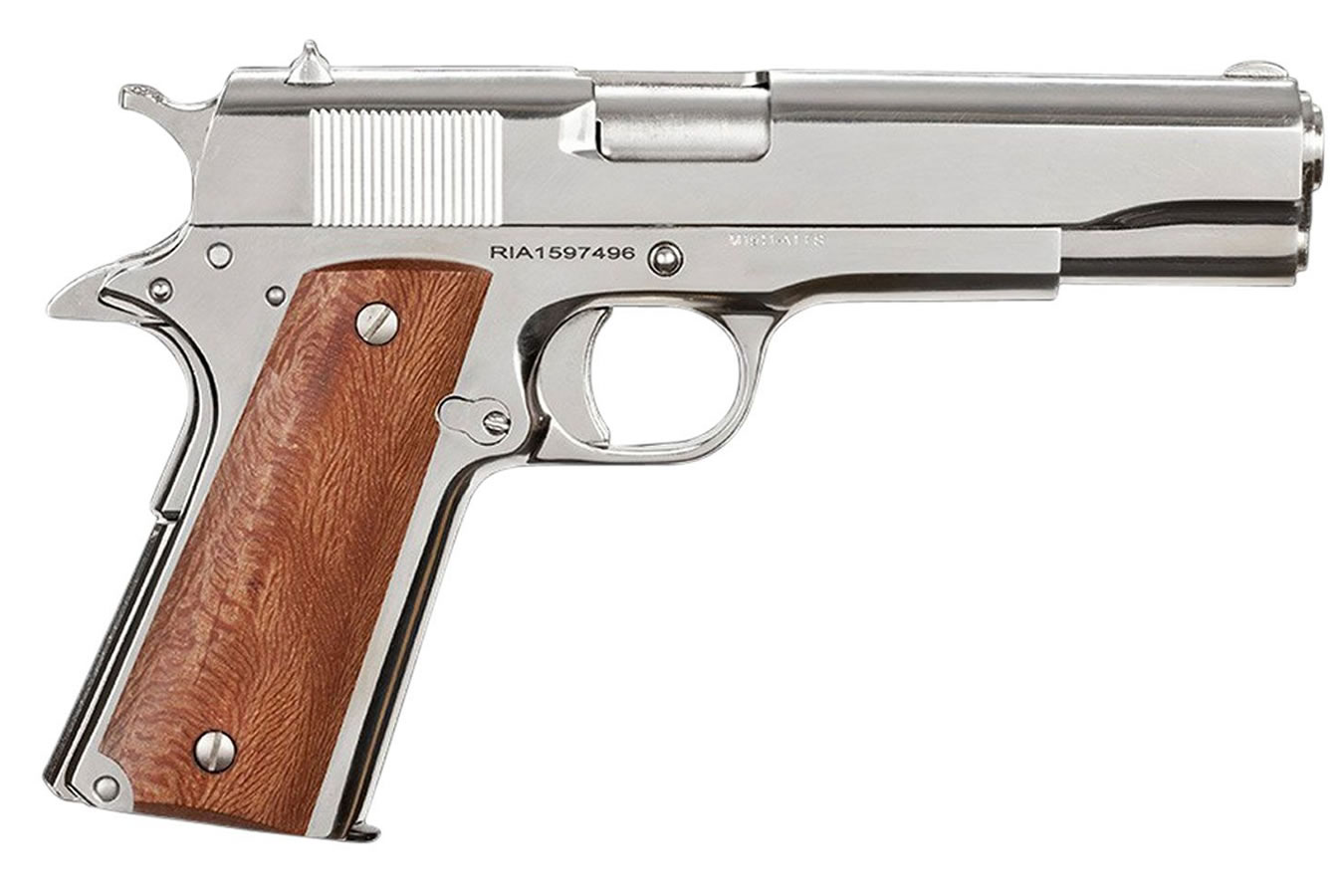 1911 GI Standard FS 38 Super Full Size Pistol with High Polish Nickel Finish