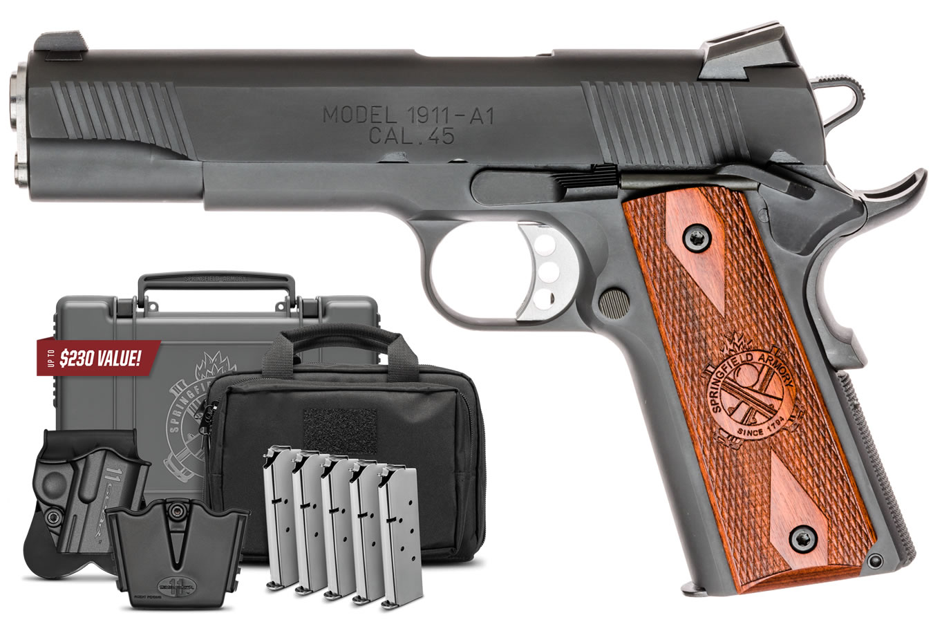 1911 Loaded Parkerized 45 ACP with Instant Gear Up Package