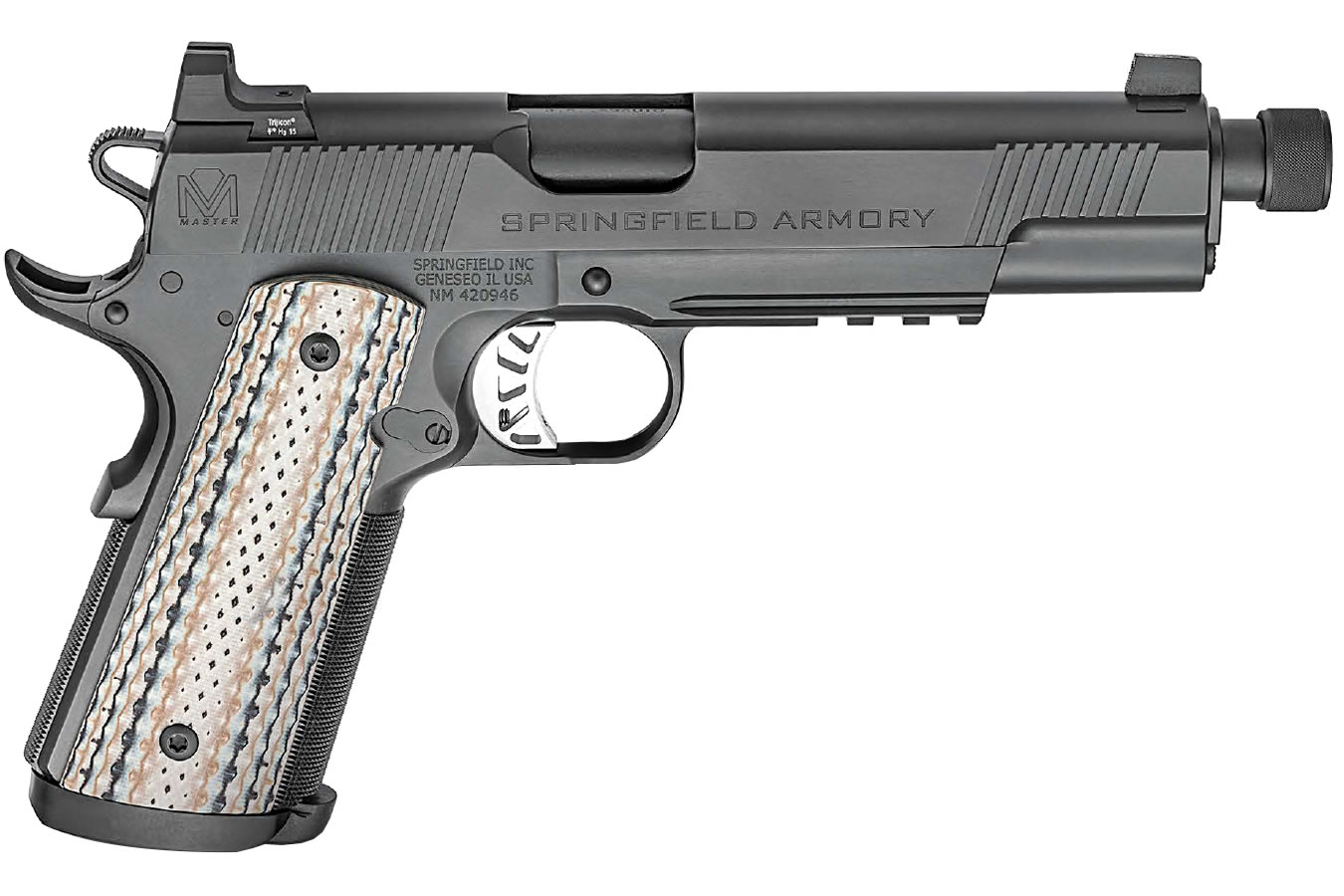 1911 Master Class Silent Operator 45ACP Black Nitride with Threaded Barrel