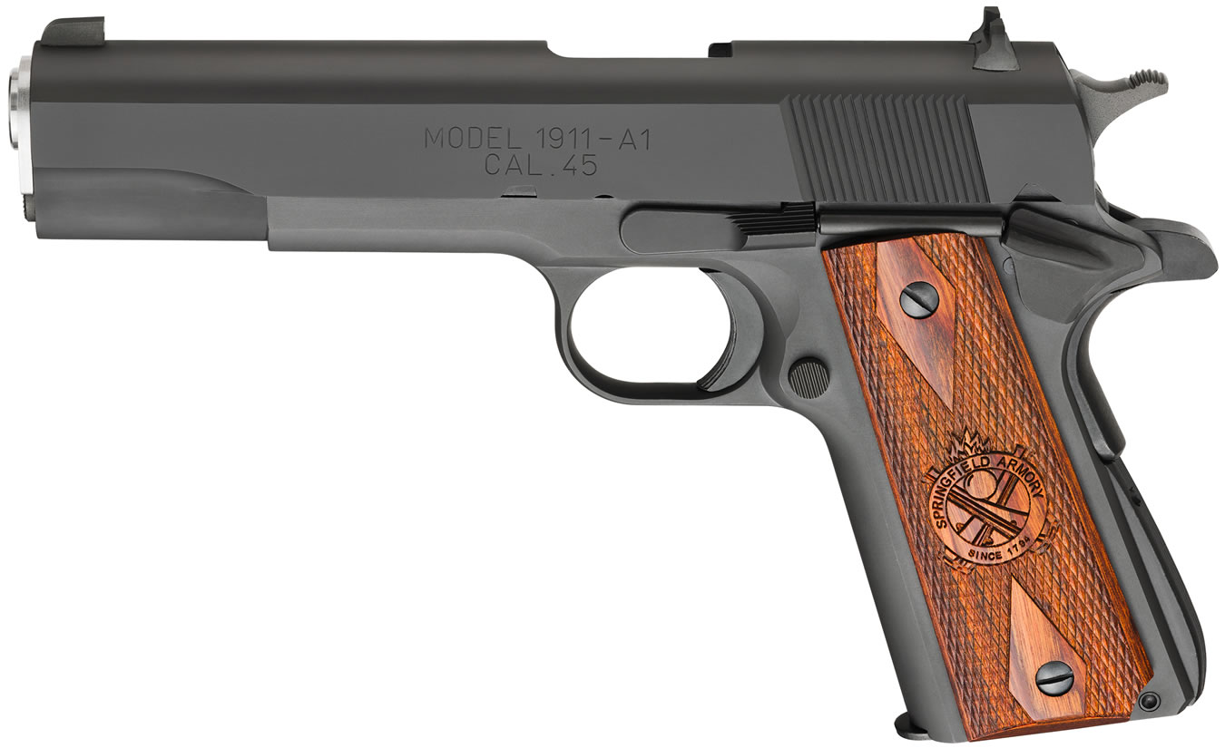1911 Mil-Spec 45 ACP Parkerized with Cocobolo and Black Composite Grips