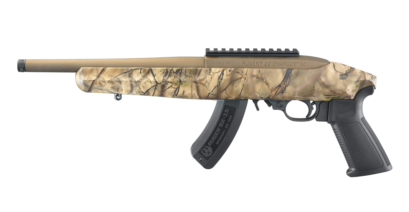 22 Charger 22LR Rimfire Pistol with GoWild I-M Brush Camo Finish