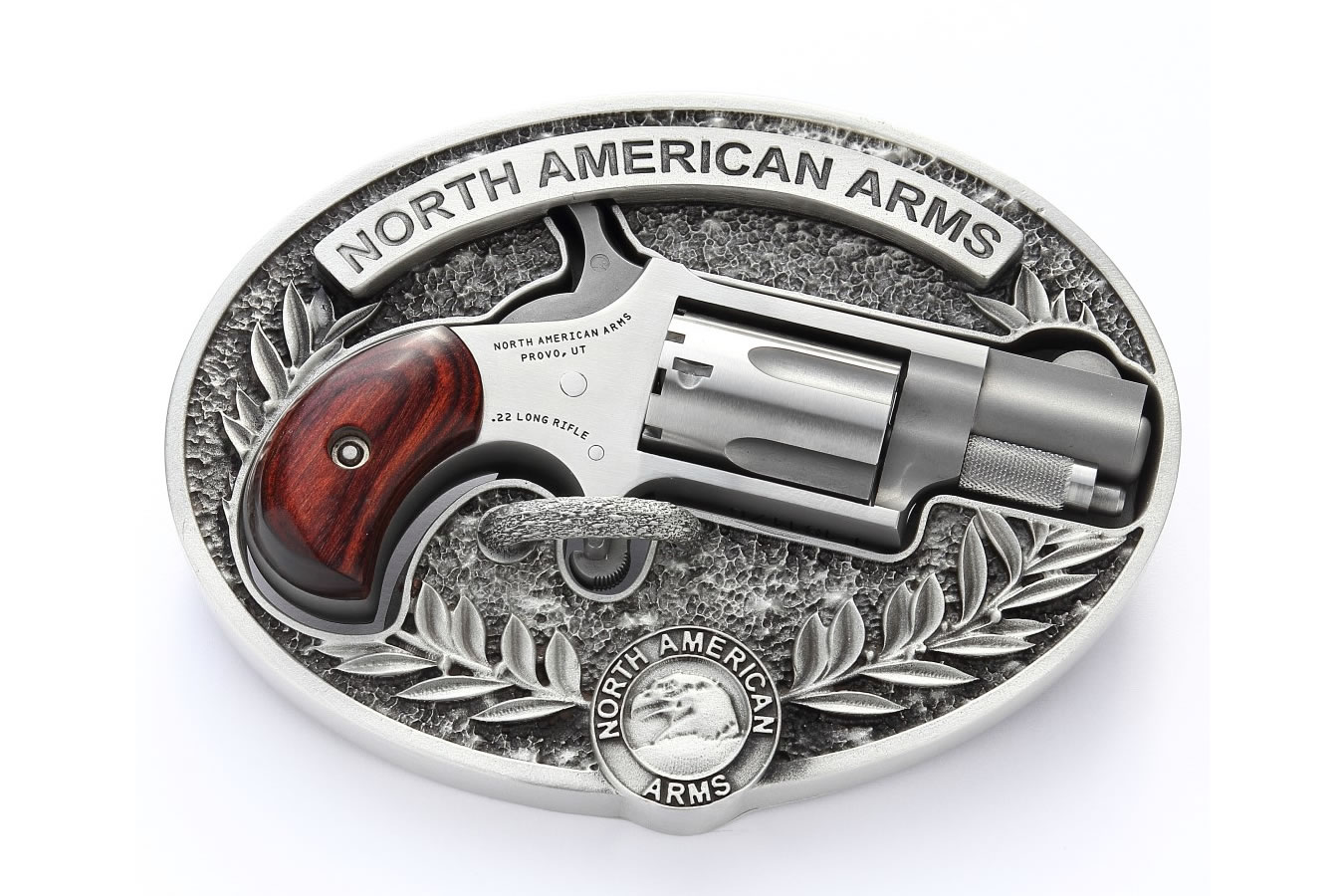 22 LR Mini Revolver with Rosewood Grips and Custom Carry Belt Buckle