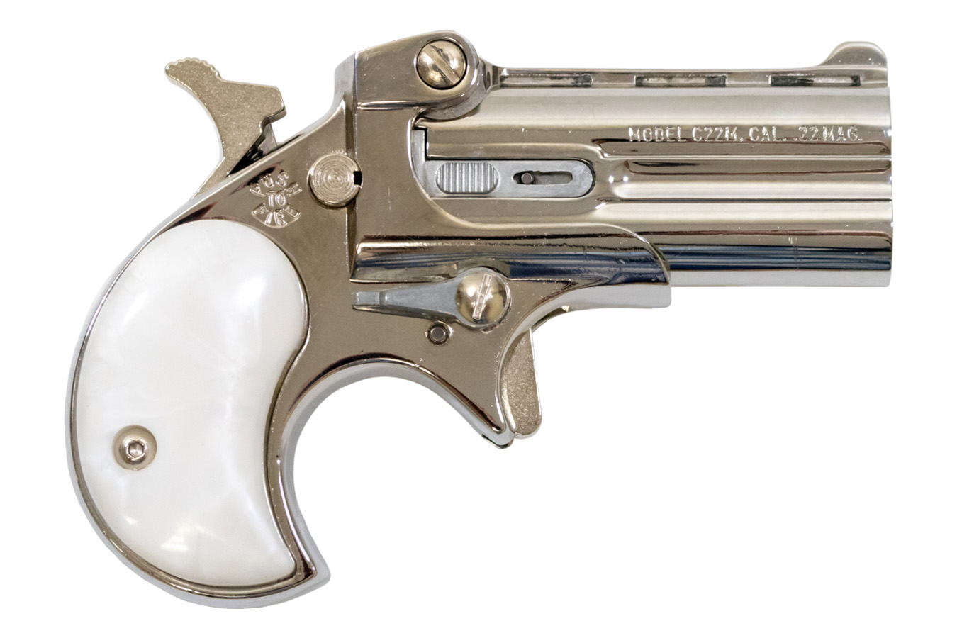 22 WMR Derringer with Chrome Finish and Pearl Grips