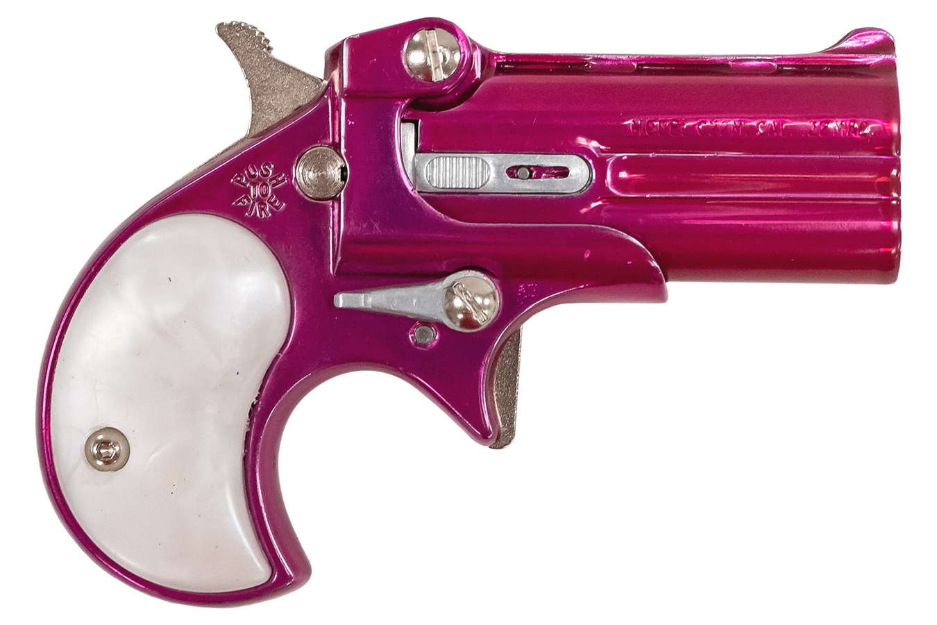 22WMR Classic Derringer with Majestic Pink Finish and Pearl Grips