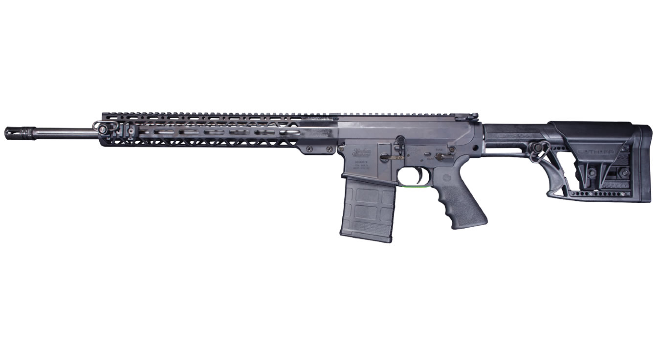 308 Win Semi-Auto Rifle with 20 inch Fluted Barrel, Luth-AR Stock and 15 inch Fr