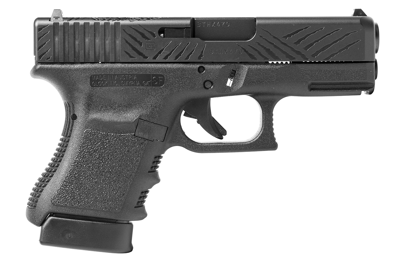 30SF Gen3 45 ACP Striker Fired Pistol with Custom Engraved Wolverine Slide