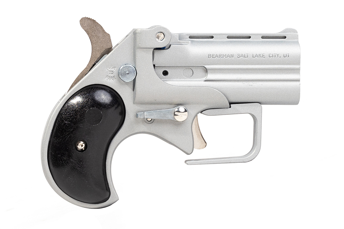 380 ACP Big Bore Derringer Guardian Package with Satin Finish and Black Grips