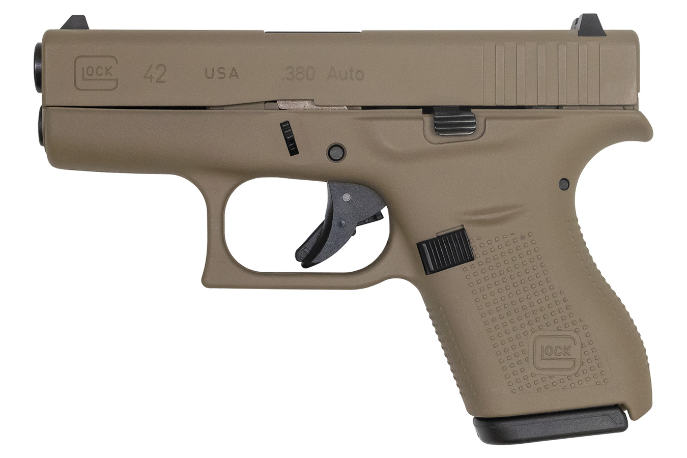 42 380 ACP Single Stack Pistol with FDE Cerakote Finish
