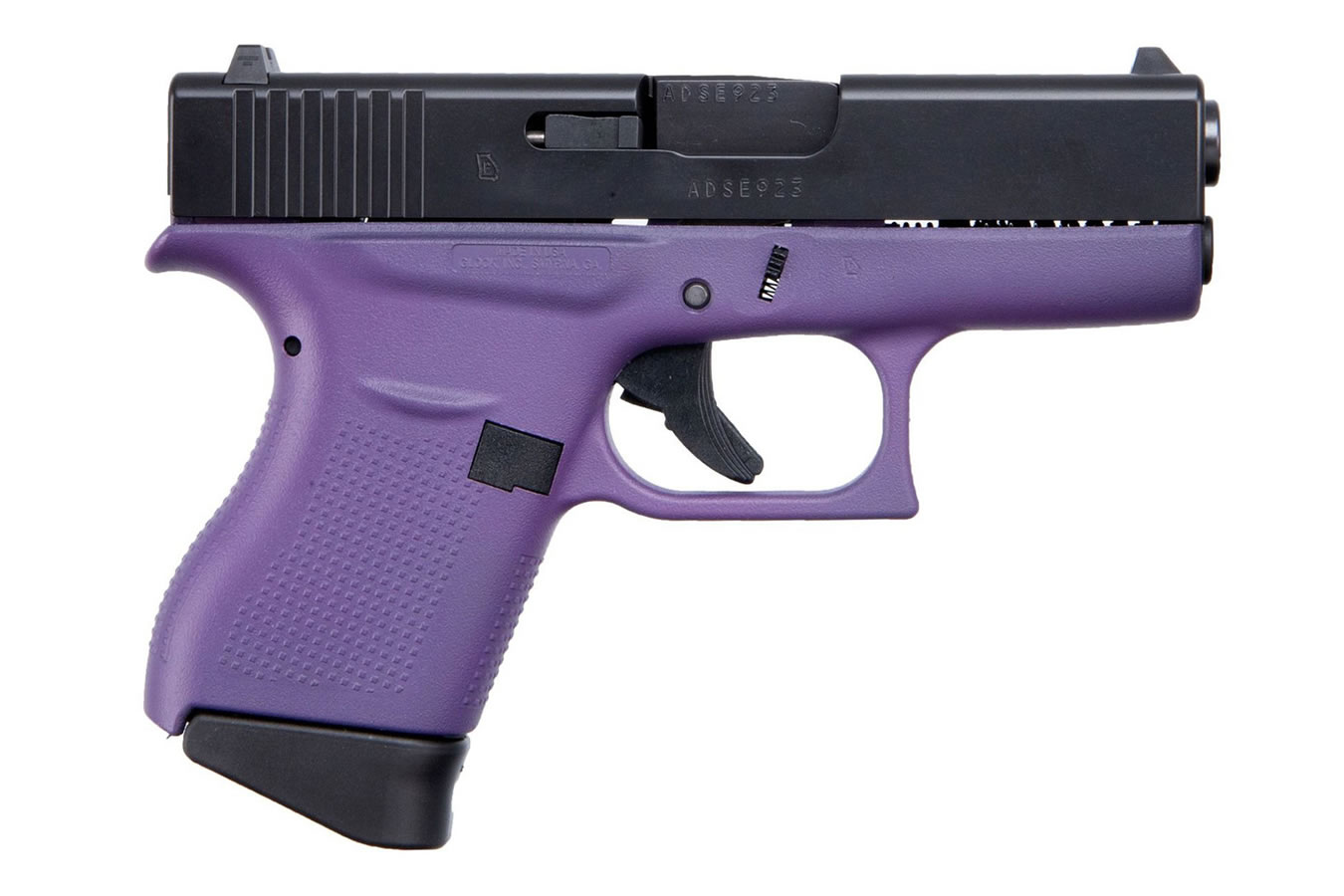43 9mm Carry Conceal Pistol with Cerakote Purple Grip Frame