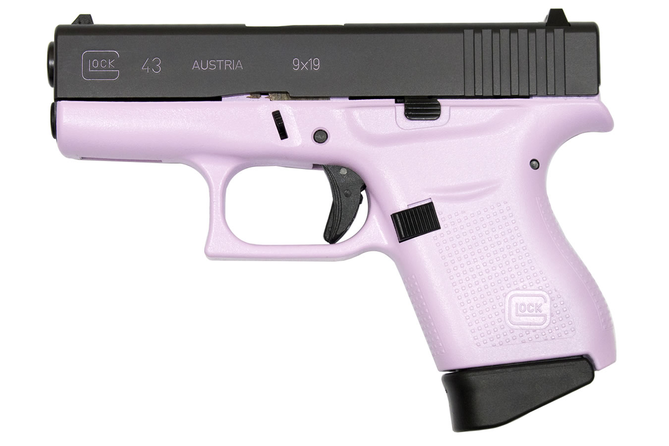 43 9mm Single Stack Pistol with Natalie Pink Frame