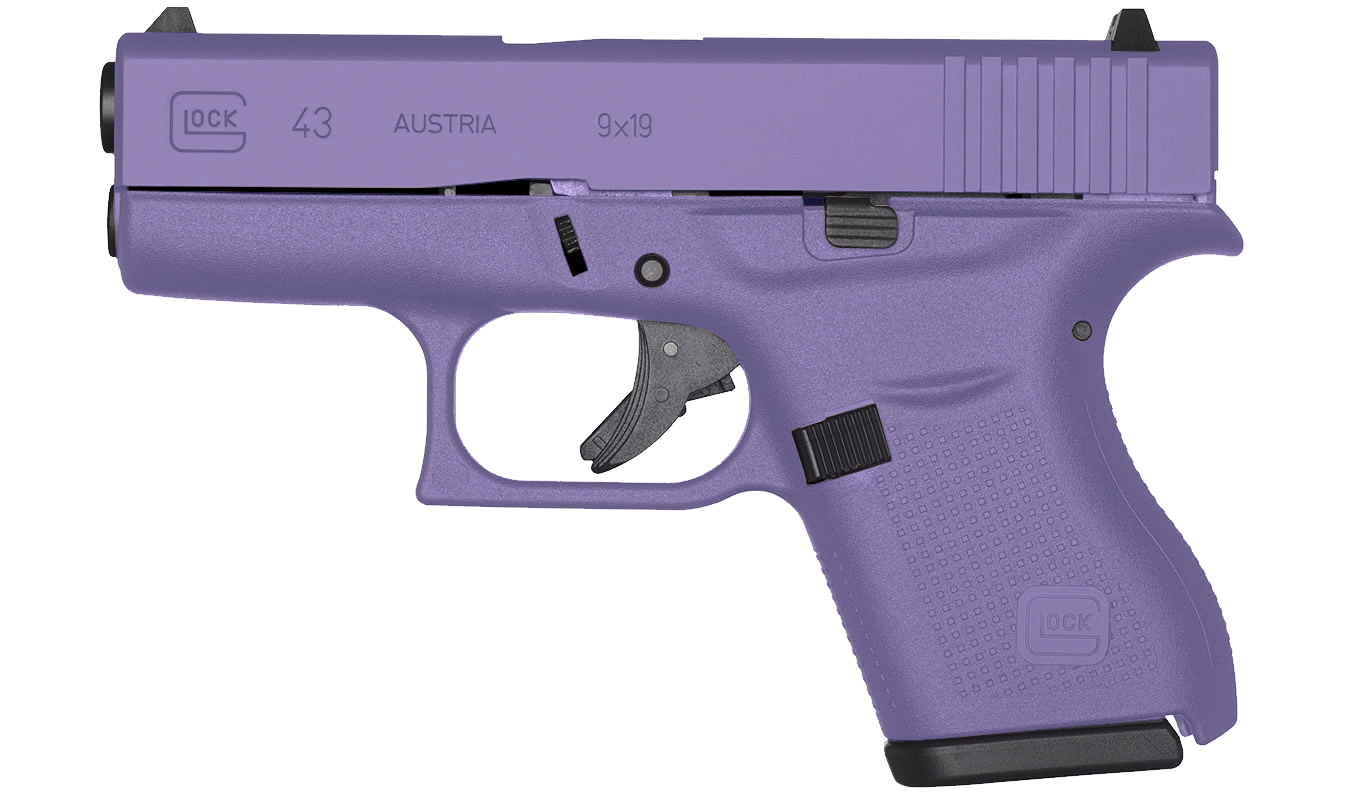 43 9mm Single Stack Pistol with Royal Purple Cerakote Finish