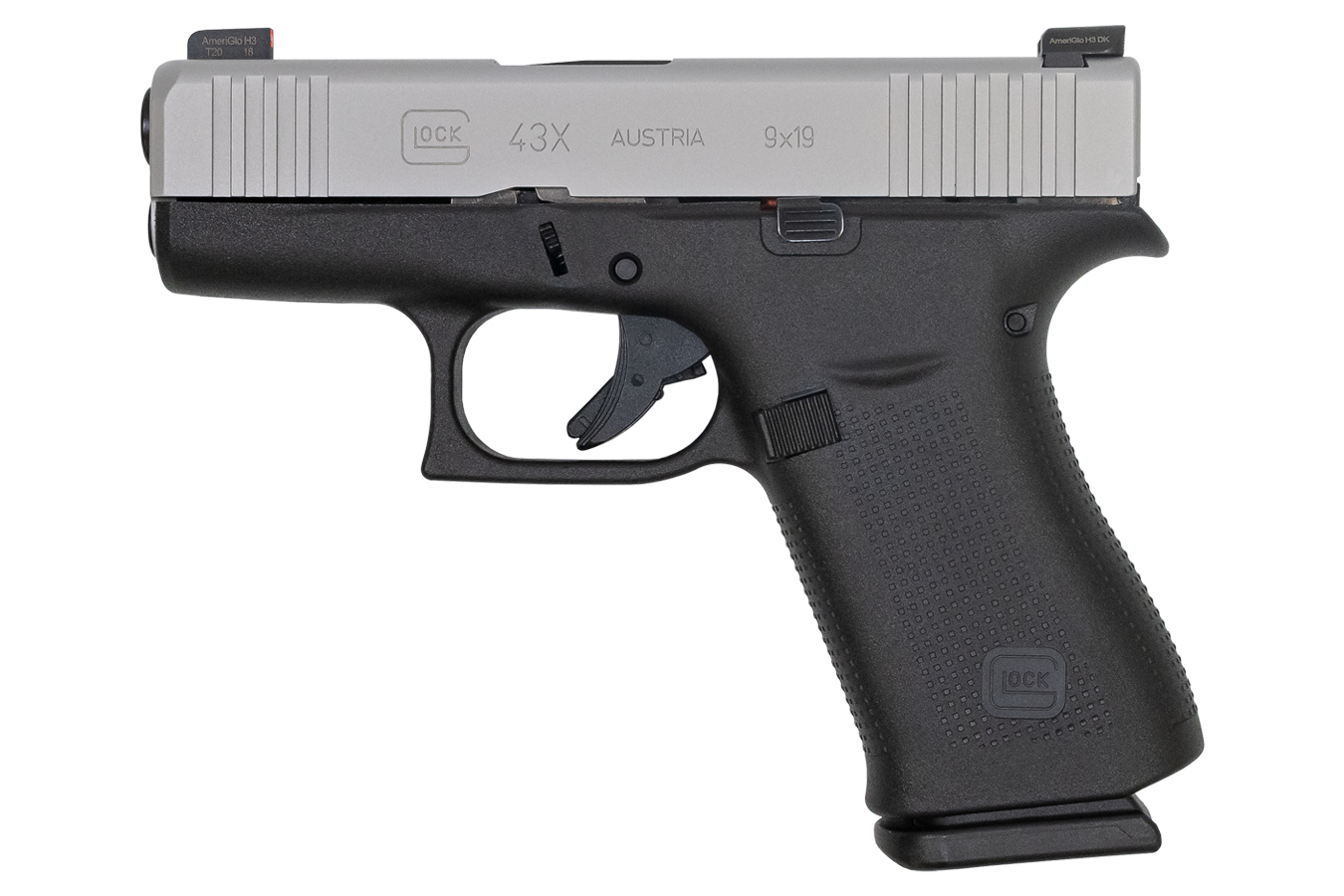 43X 9mm 10-Round Pistol with Silver Slide and AmeriGlo Bold Night Sights