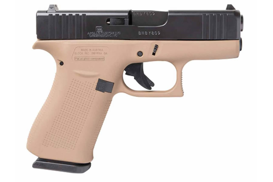 43X 9mm Subcompact Pistol w/ Dark Earth Cerakote Frame / Elite Black Cerakote Slide