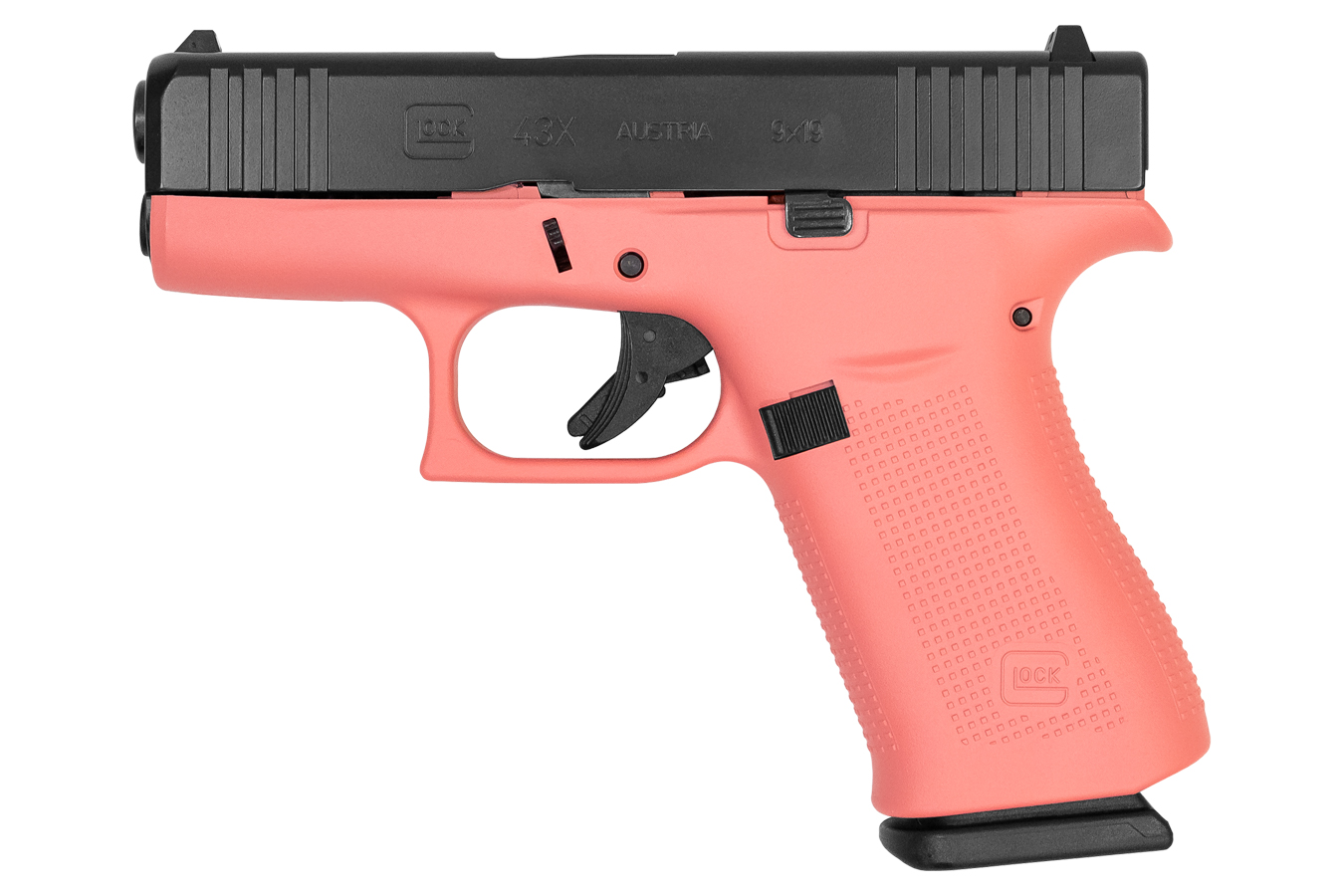 43X 9mm Subcompact Pistol with Cerakote Coral Frame
