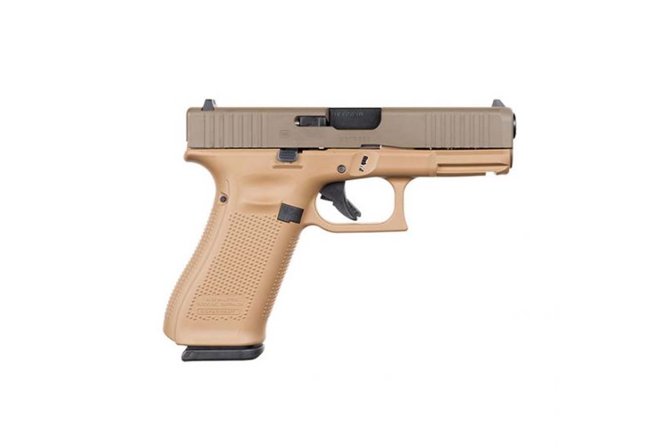 45 9mm Pistol with Cerakote Dark Earth Frame and Patriot Brown Slide