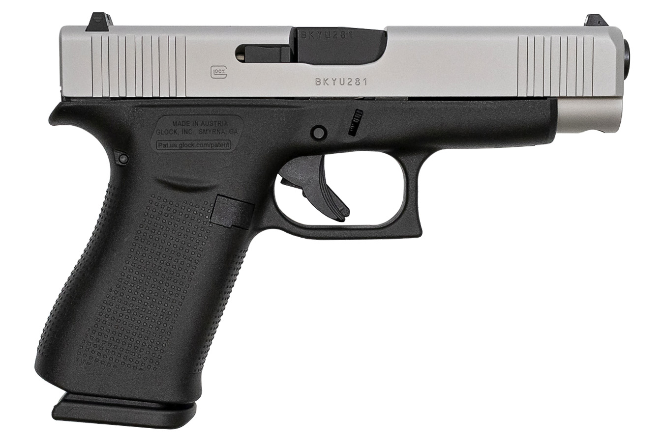 48 9mm 10-Round Pistol with Silver Slide