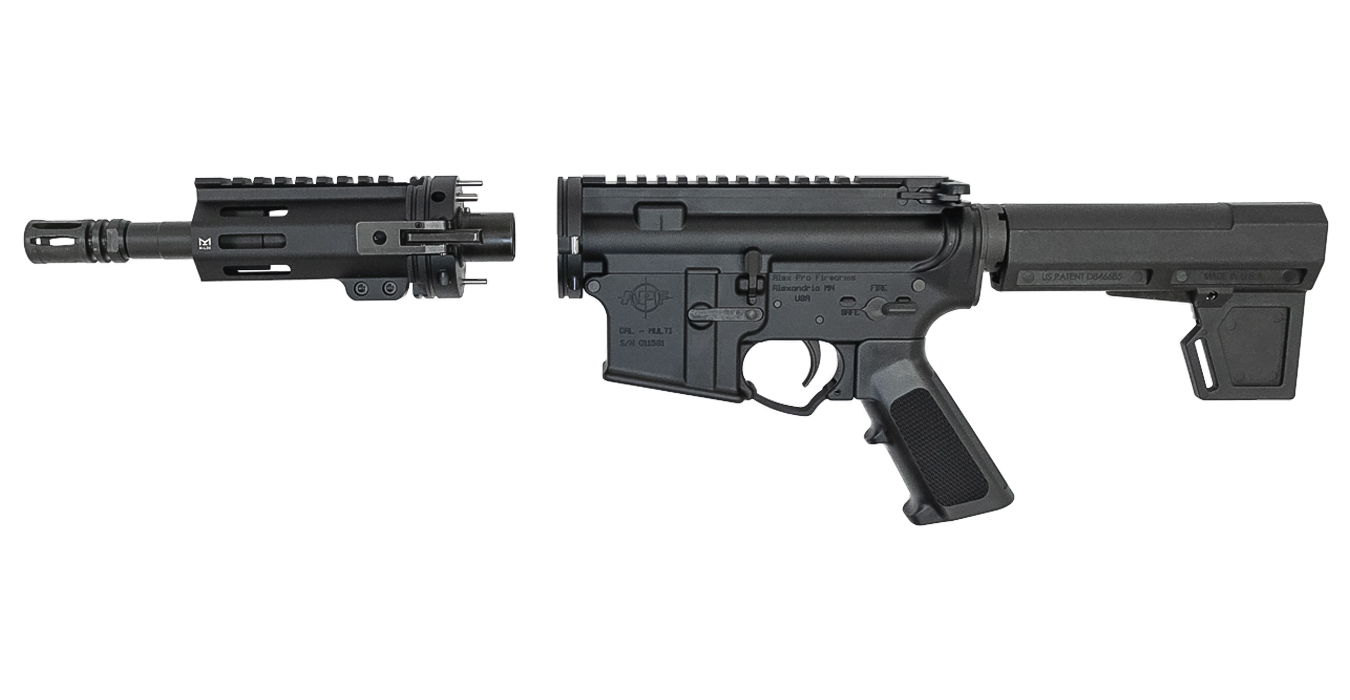 5.56mm AR-15 Takedown Pistol with Shockwave Stabilizing Blade