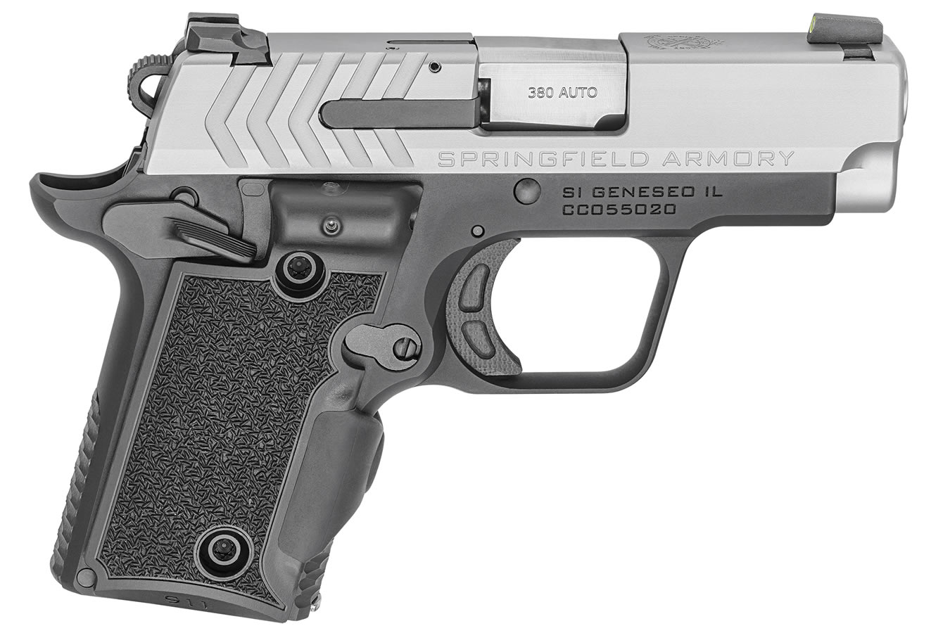 911 380 ACP Stainless Carry Conceal Pistol with Green Viridian Laser