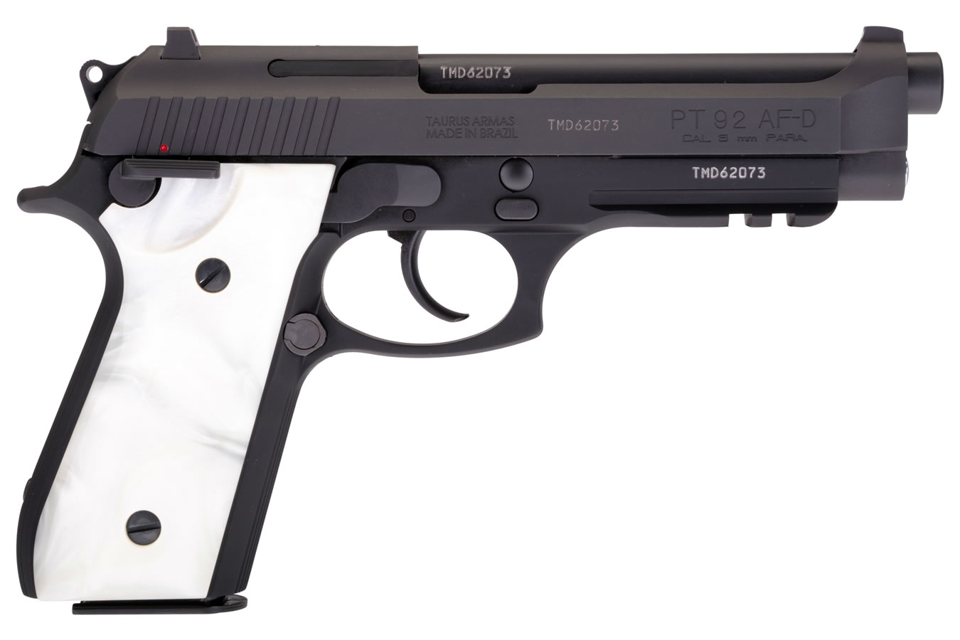 92 9mm DA/SA Pistol with White Pearl Grips