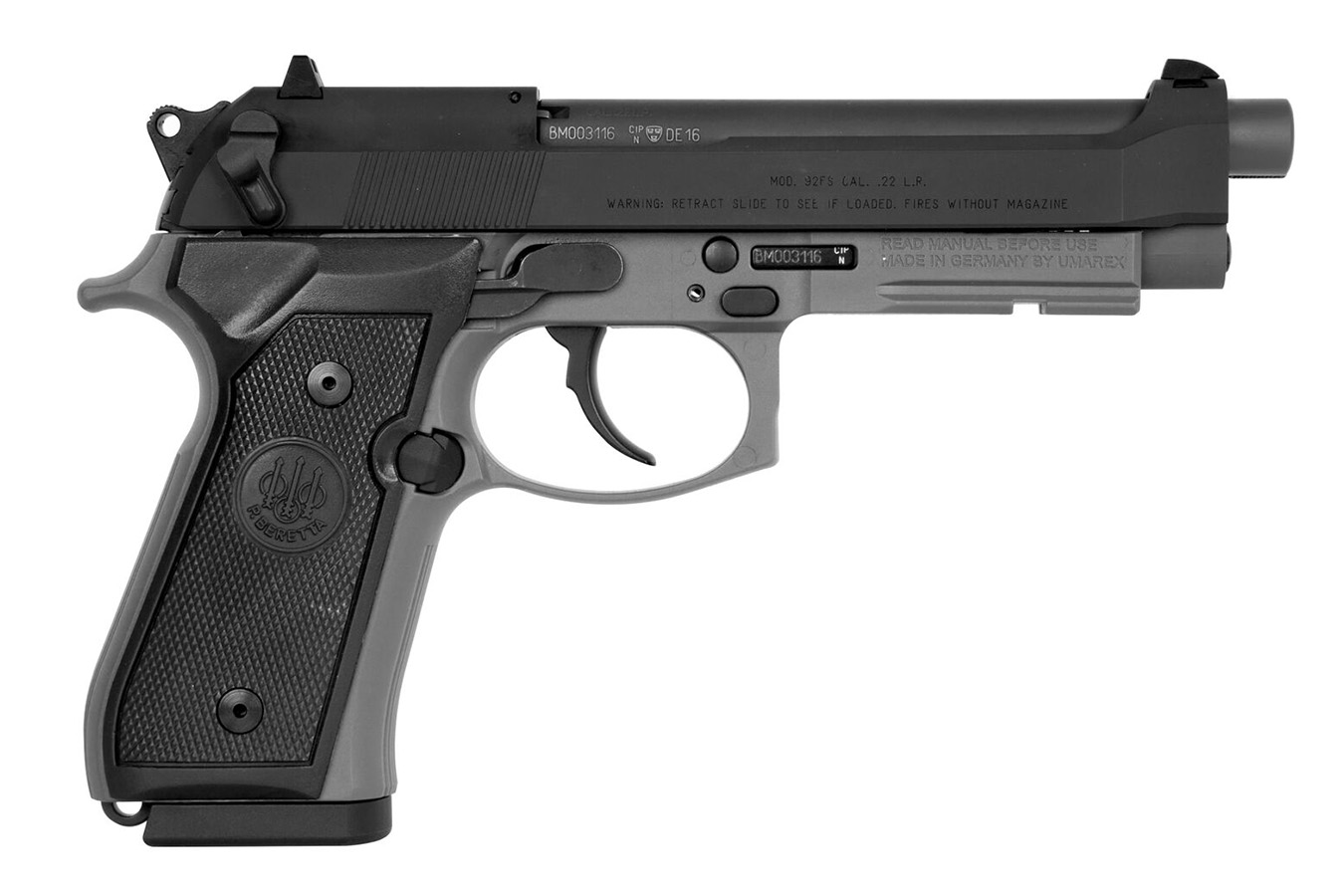 92FSR 22 LR Rimfire Pistol with Sniper Gray Finish