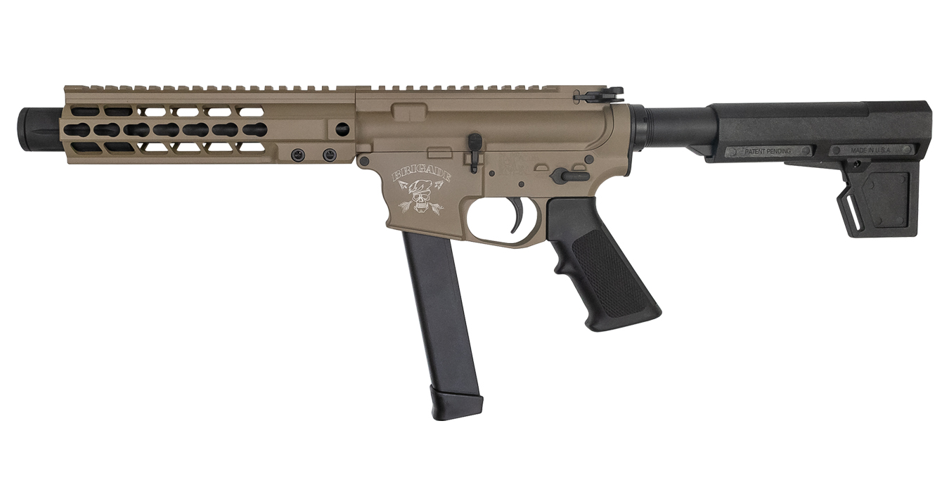 9mm Flat Dark Earth Battle Pistol with KeyMod Rail and Billet Lower Receiver
