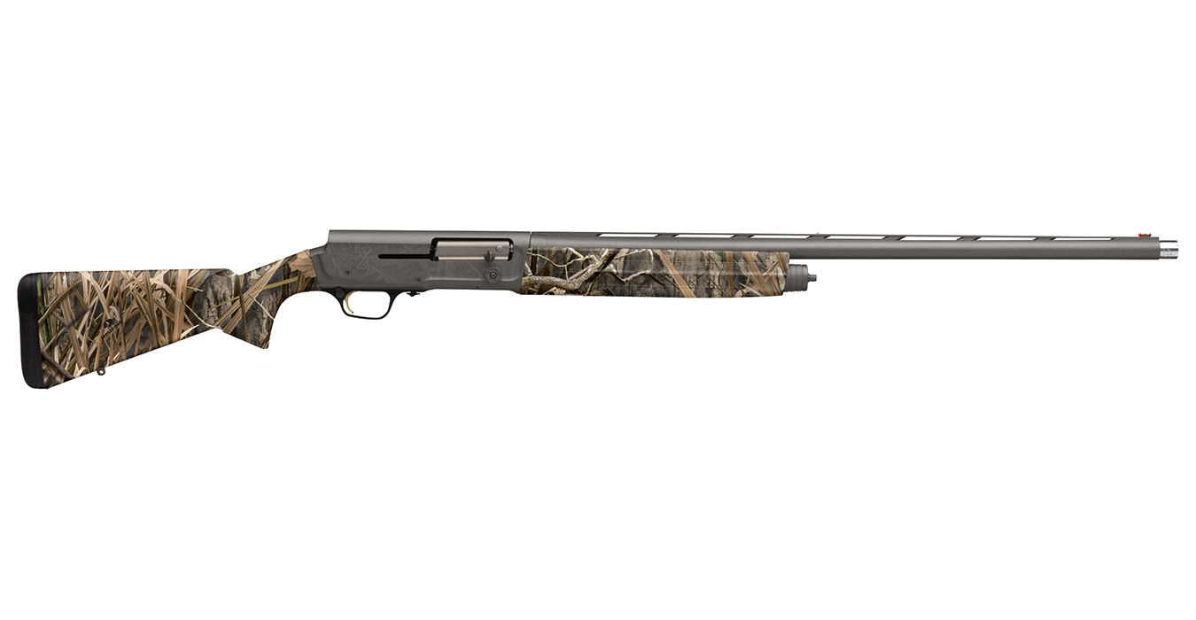 A5 Wicked Wing 12 Gauge Semi-Auto Shotgun with Tungsten Cerakote Finish and Mossy Oak Shadow Grass Habitat Camo Stock