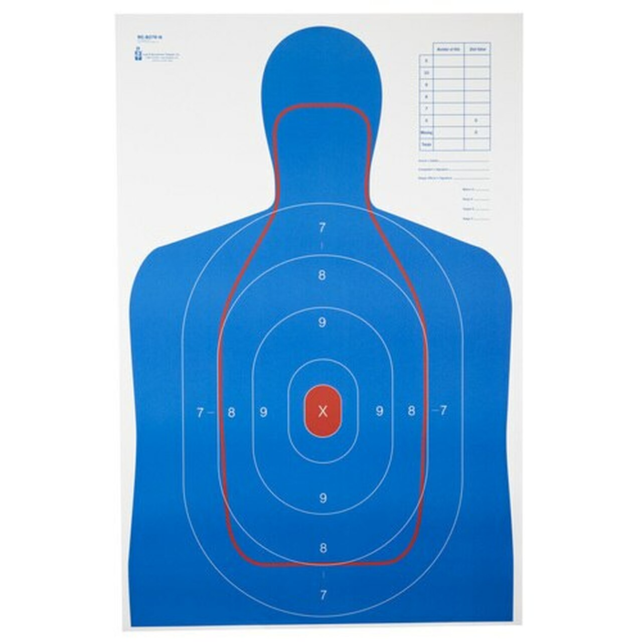 Action Target B-27E And FBI Q Combination Target, Blue/Red, 23″x35″, 100 Per Box