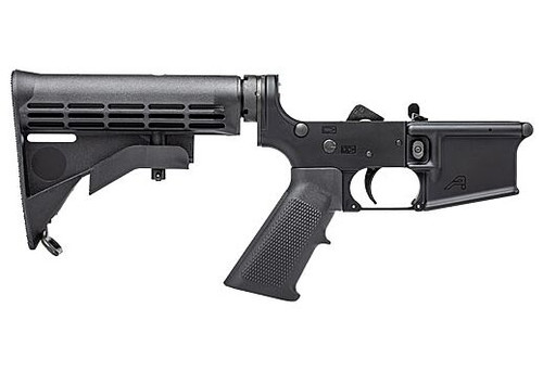 Aero AR15 Complete Lower Receiver, Black, A2 Grip, M4 Stock