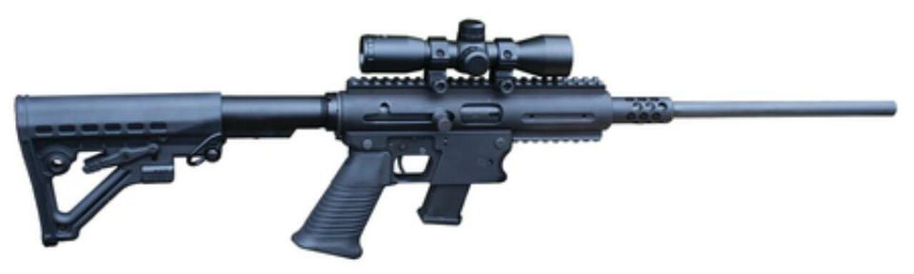 Aero Survival Rifle.40 Smith & Wesson 16.25″ Barrel 4x Scope AR Collapsible Stock Black 15rd
