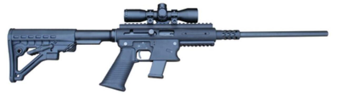 Aero Survival Rifle, 9mm, 16.25″, 15rd, 4x Scope, Collapsible Stock, Black