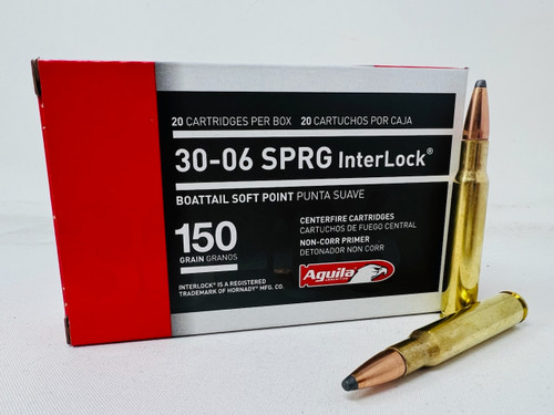 Aguila 30-06 Springfield, 150gr, Boat Tail Soft Point, 20rd Box