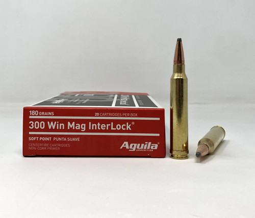 Aguila 300 Winchester Magnum, 180gr, Boat Tail Soft Point, 20rd Box