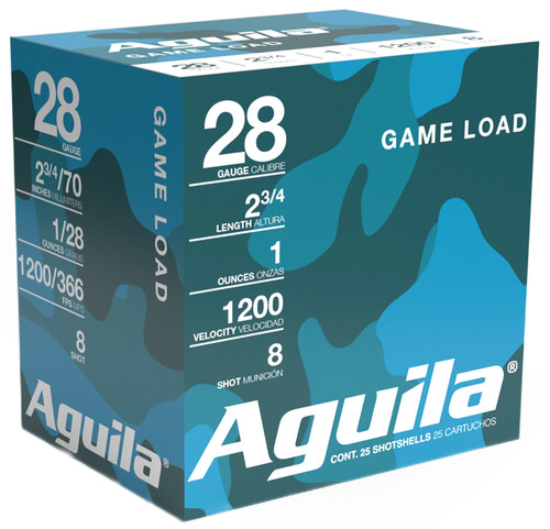 Aguila Birdshot 28 Ga, 2.75″, 1 oz, 8 Shot, 25rd Box