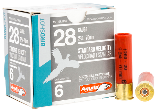 Aguila Hunting 28 Ga, 2.75″, 1 oz, 6 Shot, 25Bx/10Cs