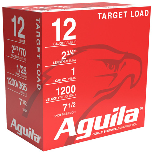 Aguila Target Load 12 Ga, 2.75″, 1 oz, 7.5 Shot, 25rd Box
