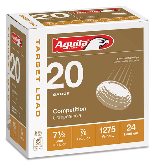 Aguila Target Load 20 Ga, 2.75″, 7/8 oz, 7.5 Shot, 25rd Box