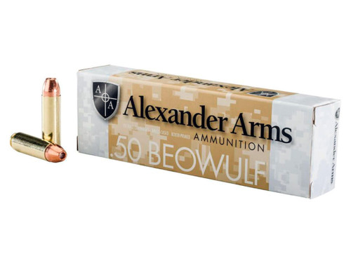 Alexander Arms .50 Beowulf, 335gr, Green Tracer, FP, 20Bx
