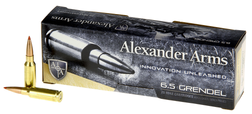 Alexander Arms 6.5 Grendel, 129gr, Hornady Super Shot Ballistic Tip, 20rd Box